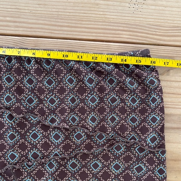 SO Geometric Patterned Mini Skirt - Brown - Picture 8 of 10